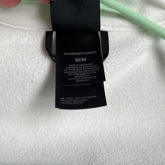 White The North Face insulated fleece lined jacket size M - Picture 7 of 8